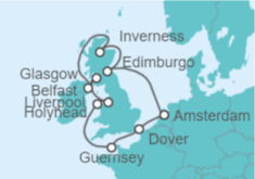 Itinerario del Crucero Reino Unido, Guernsey - Royal Caribbean