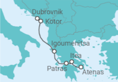 Itinerario del Crucero De Dubrovnik a Atenas Las bocas de Kotor, Meteora y el canal de Corinto - CroisiMer
