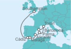 Itinerario del Crucero España, Francia TI - MSC Cruceros