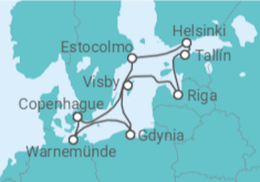 Itinerario del Crucero Polonia, Suecia, Letonia, Estonia, Finlandia, Dinamarca - MSC Cruceros