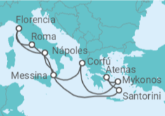 Itinerario del Crucero Grecia, Italia - NCL Norwegian Cruise Line