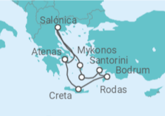 Itinerario del Crucero Atenas, Islas Griegas y Turquía - NCL Norwegian Cruise Line