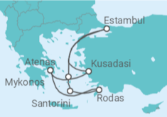Itinerario del Crucero Turquía, Grecia 2025 - NCL Norwegian Cruise Line