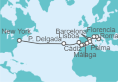 Itinerario del Crucero Desde Civitavecchia (Roma) a Nueva York - NCL Norwegian Cruise Line