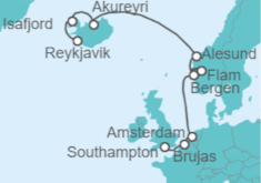 Itinerario del Crucero Islandia, Noruega, Holanda, Bélgica 2025 - NCL Norwegian Cruise Line