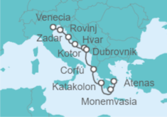 Itinerario del Crucero Croacia, Montenegro, Grecia - WindStar Cruises