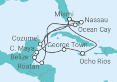 Itinerario del Crucero Honduras, Belice, Bahamas, Estados Unidos (EE.UU.), Jamaica, Islas Caimán, México - MSC Cruceros