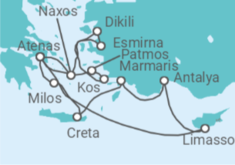 Itinerario del Crucero Turquía, Chipre,  Grecia - Seabourn