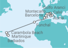 Itinerario del Crucero Desde Roma a Barbados - Seabourn