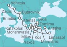 Itinerario del Crucero Desde Pireo (Atenas) a Venecia (Italia) - Seabourn