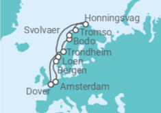 Itinerario del Crucero Noruega - Seabourn