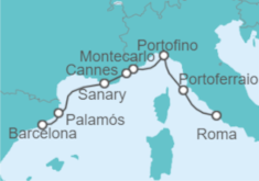 Itinerario del Crucero Italia, Mónaco, Francia, España - WindStar Cruises