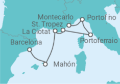 Itinerario del Crucero Italia, Francia, España - Seabourn