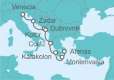 Itinerario del Crucero Croacia, Montenegro, Grecia - WindStar Cruises