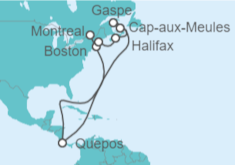 Itinerario del Crucero Desde Boston (EEUU) a Montreal (Canadá) - WindStar Cruises