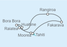 Itinerario del Crucero Polinesia Francesa - WindStar Cruises