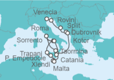 Itinerario del Crucero Desde Venecia (Italia) a Civitavecchia (Roma) - WindStar Cruises