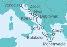 Itinerario del Crucero Grecia, Montenegro, Croacia - WindStar Cruises