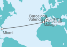 Itinerario del Crucero España - Royal Caribbean