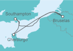 Itinerario del Crucero Mini Crucero: Brujas y Cherburgo - Cunard