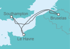 Itinerario del Crucero Mini Crucero: Escapada a Rotterdam y Brujas - Cunard