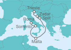 Itinerario del Crucero De Venecia a Roma - Cunard