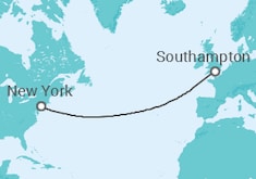 Itinerario del Crucero Transatlántico desde Southampton - Cunard