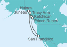 Itinerario del Crucero Alaska - Carnival Cruise Line
