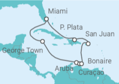 Itinerario del Crucero Islas Caimán, Aruba y Curaçao - Celebrity Cruises