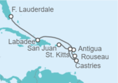 Itinerario del Crucero Sur del Caribe - Celebrity Cruises