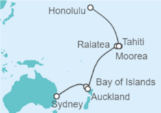 Itinerario del Crucero De Australia a Hawai - Celebrity Cruises