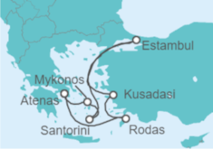 Itinerario del Crucero Turquía e Islas Griegas - Celebrity Cruises
