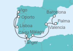 Itinerario del Crucero España, Marruecos y Portugal - Celebrity Cruises