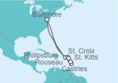 Itinerario del Crucero Saint Maarten, Santa Lucía - Royal Caribbean