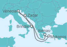 Itinerario del Crucero Italia, Grecia TI - MSC Cruceros