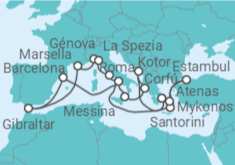 Itinerario del Crucero Mediterráneo e Islas griegas - Princess Cruises