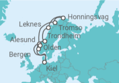 Itinerario del Crucero Noruega - Costa Cruceros
