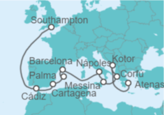 Itinerario del Crucero De Atenas a Londres - Princess Cruises