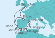 Itinerario del Crucero Portugal y España - Princess Cruises