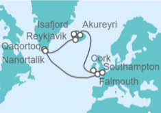 Itinerario del Crucero Islandia - Princess Cruises