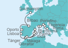 Itinerario del Crucero De Londres a Roma - Princess Cruises