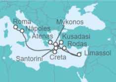 Itinerario del Crucero Mediterráneo Oriental - Princess Cruises