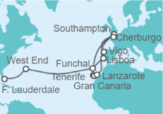 Itinerario del Crucero Islas Canarias y Transatlántico - Princess Cruises