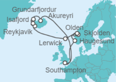 Itinerario del Crucero Norte de Europa e Islandia - Princess Cruises