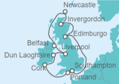 Itinerario del Crucero Islas Británicas: Inglaterra, Irlanda y Escocia - NCL Norwegian Cruise Line