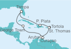 Itinerario del Crucero Curaçao, Aruba y República Dominicana - NCL Norwegian Cruise Line