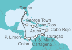 Itinerario del Crucero Canal de Panamá: Costa Rica y República Dominicana - NCL Norwegian Cruise Line