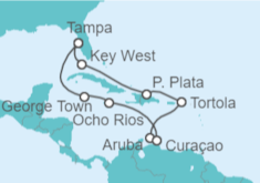 Itinerario del Crucero Curaçao, Aruba y República Dominicana - NCL Norwegian Cruise Line