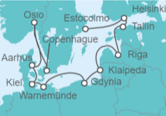 Itinerario del Crucero Desde Estocolmo (Suecia) a Copenhague (Dinamarca) - NCL Norwegian Cruise Line
