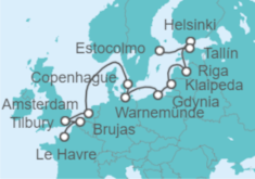 Itinerario del Crucero El Báltico: Inglaterra, Alemania y Bélgica  - NCL Norwegian Cruise Line